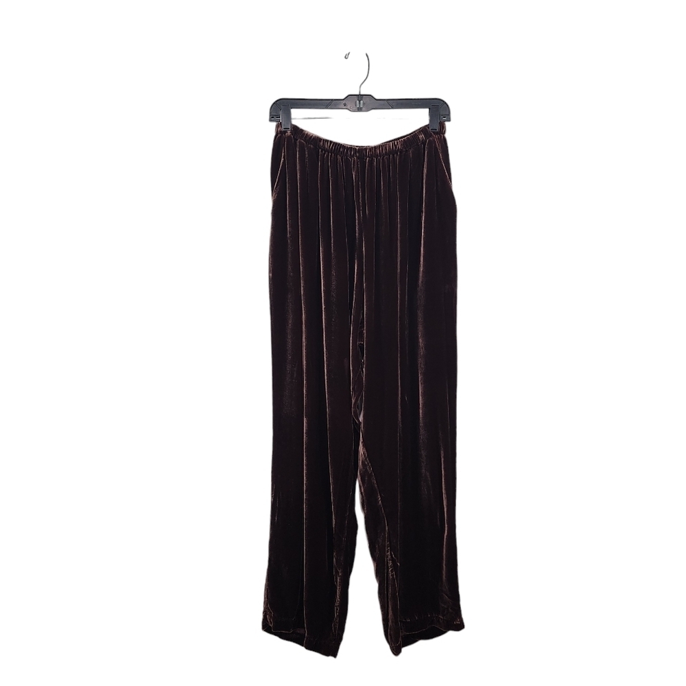Krista Larson Women's Velvet Relaxed Fit Pants - OS